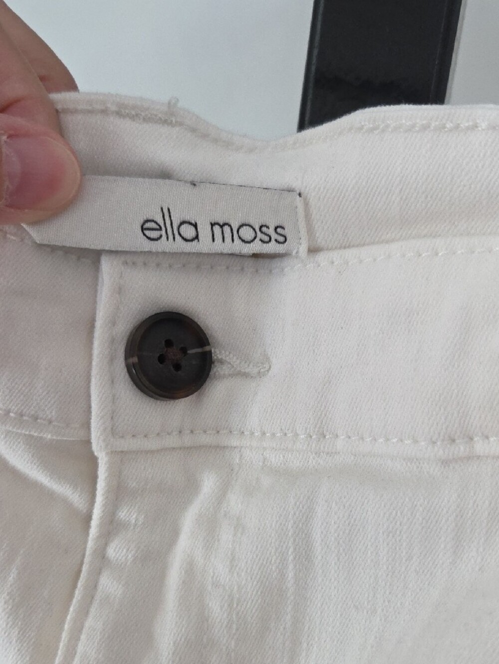 Ella Moss Cream/Ivory High-Rise Pants Wide Leg Cropped Trousers Size 12 - Picture 2 of 8